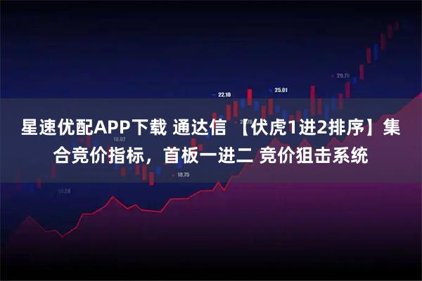 星速优配APP下载 通达信 【伏虎1进2排序】集合竞价指标，首板一进二 竞价狙击系统